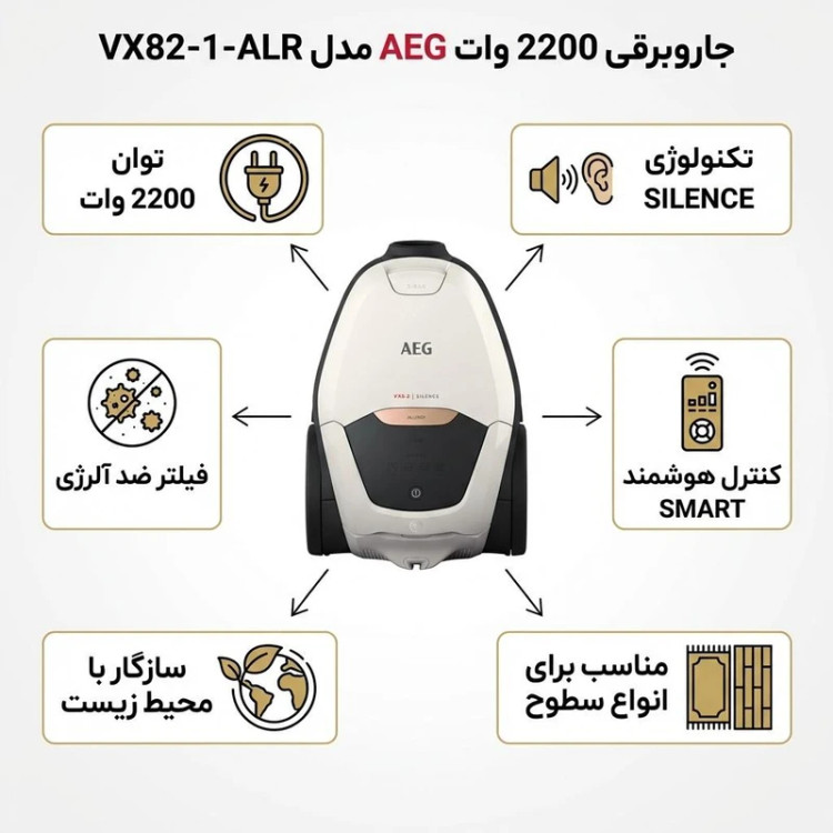 جارو برقی آ اگ مدل AEGVX82ALR